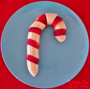 healthy snacks; fruit candy cane